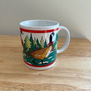Vintage Holiday‎ Christmas Goose Coffee Cup 1984 Houston Foods